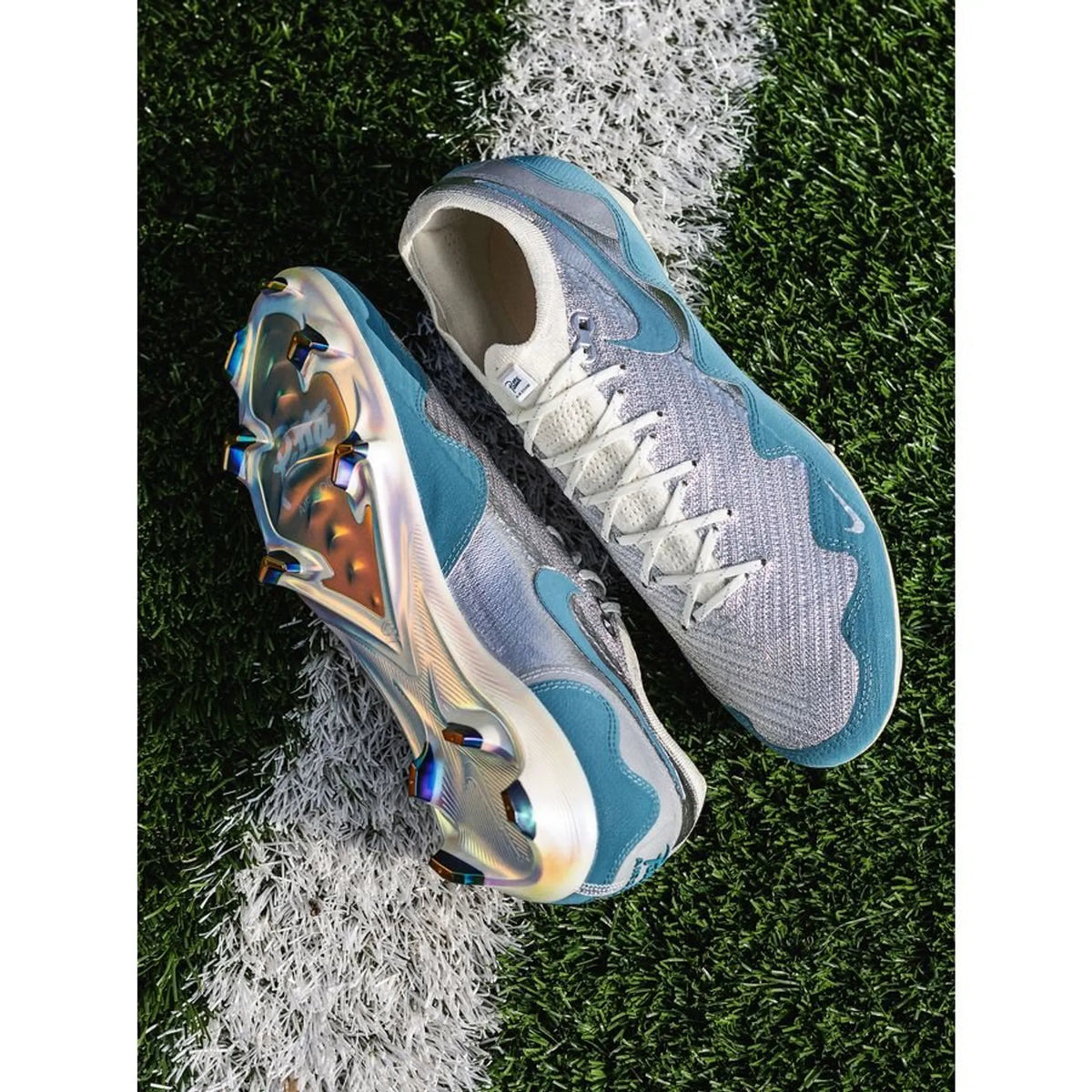 Nike Air Zoom Mercurial Vapor 16 Elite FG Patta - Chrome/Noise Aqua/Blanc ÉDITION LIMITÉE